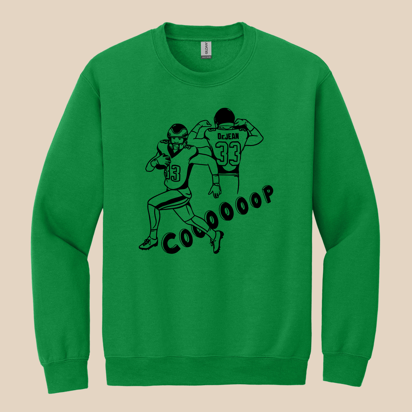 Coop Crewneck- Kelly/Black