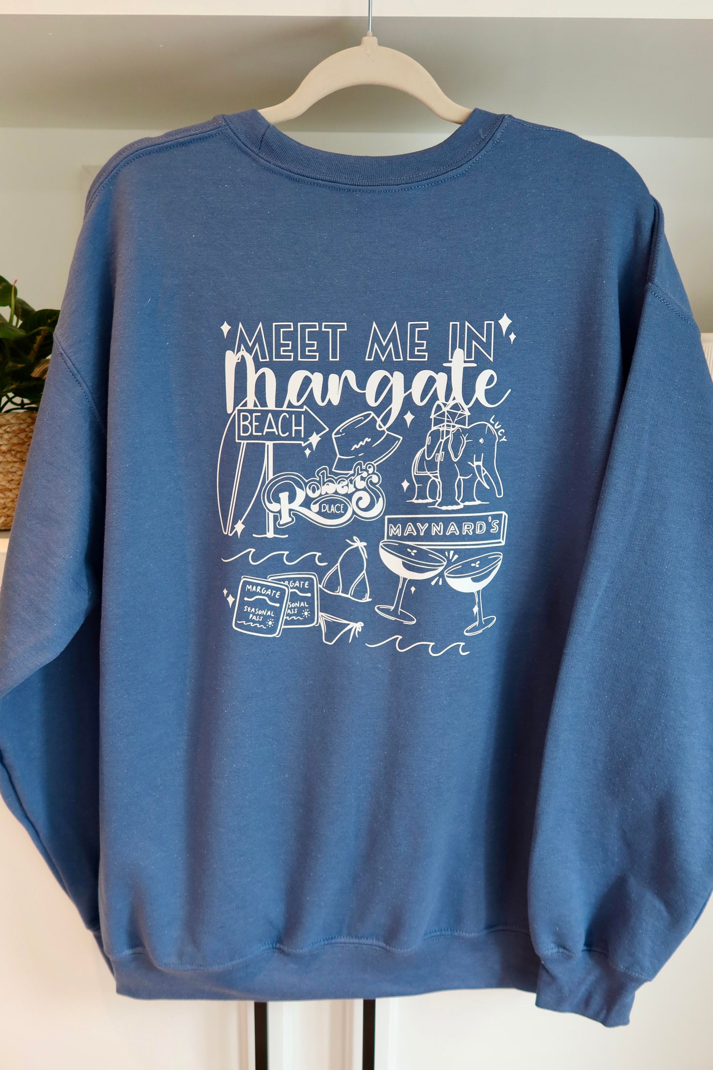 Meet me in Margate Crewneck- Blue