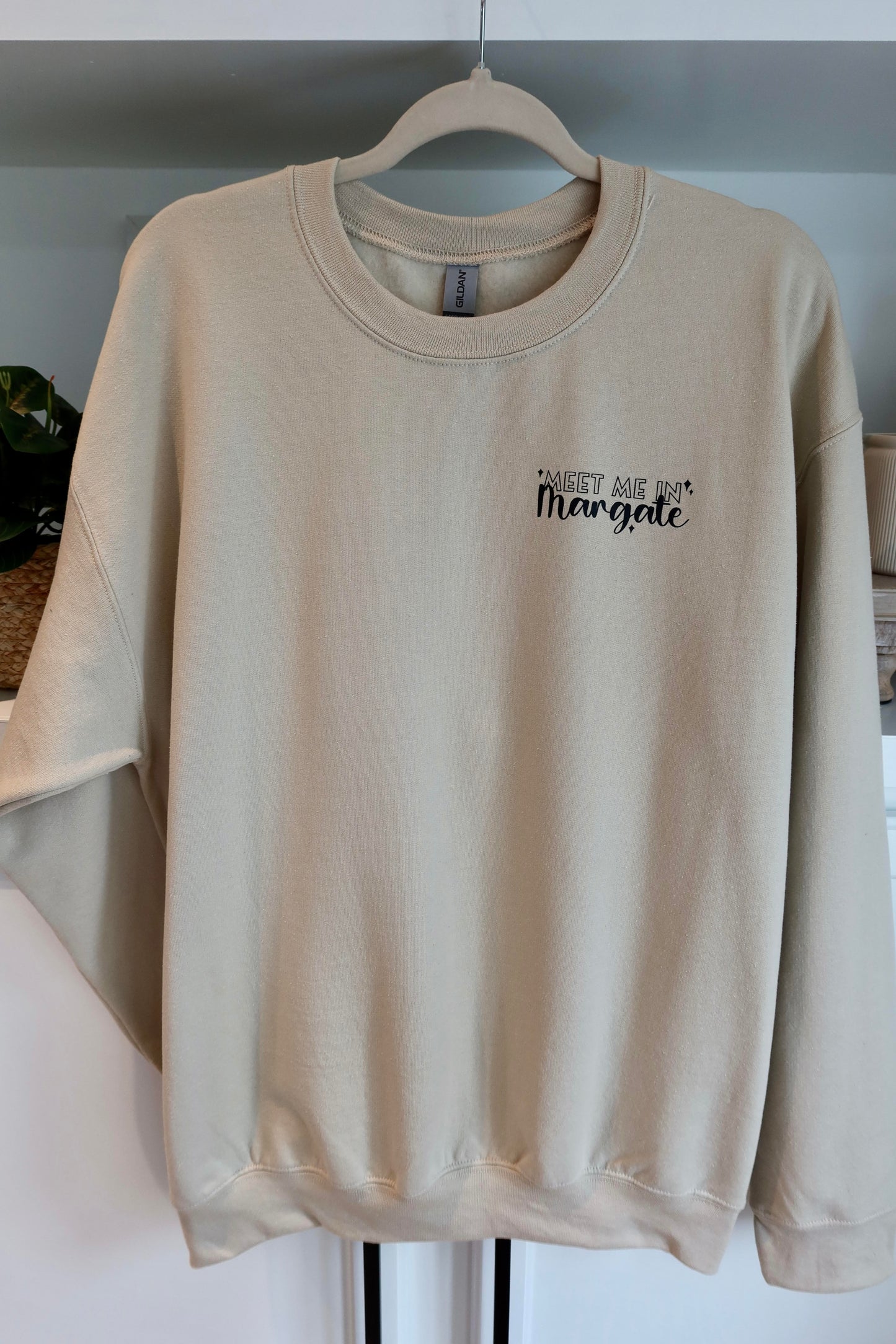 Meet me in Margate Crewneck- Sand