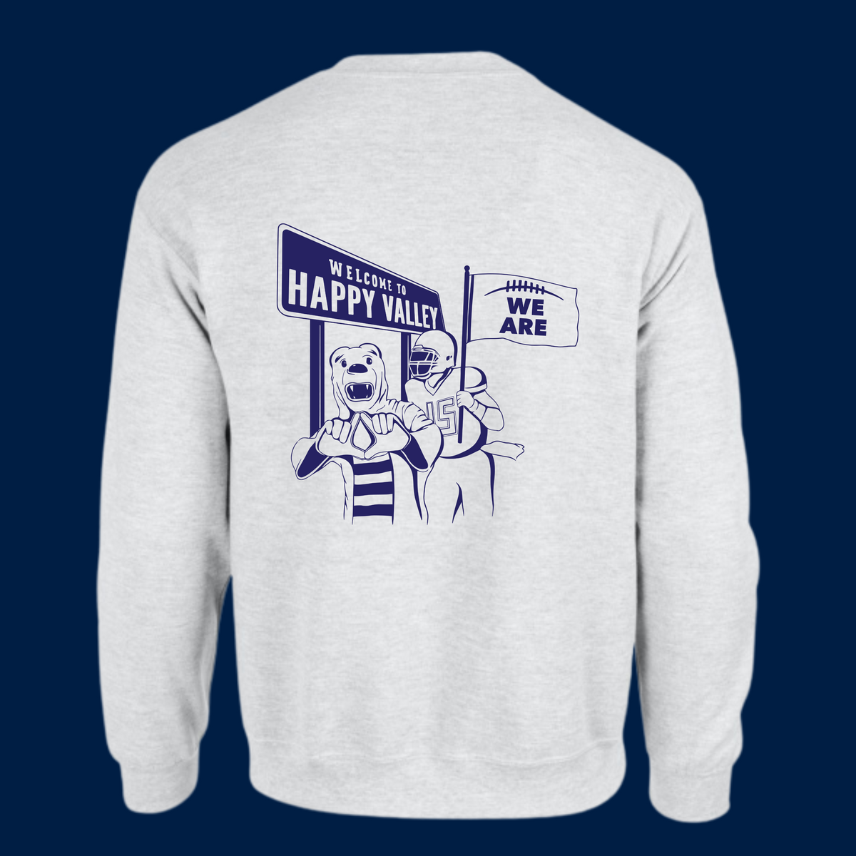 Happy Valley Crewneck- Gray – J. Vincent Designs