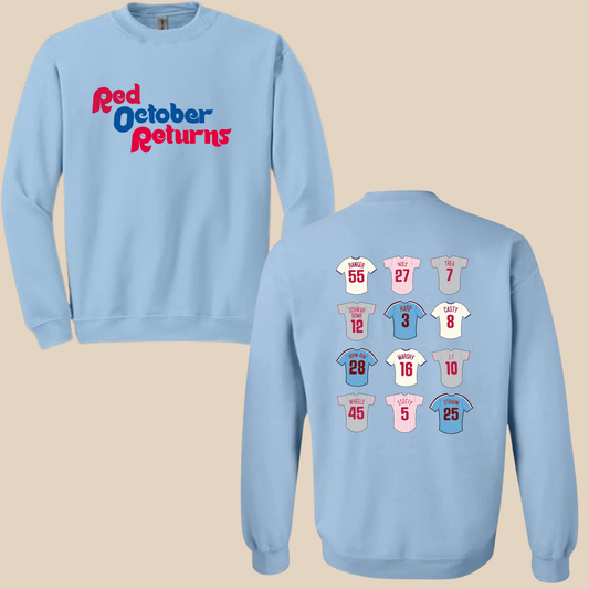 Red October Crewneck- Blue